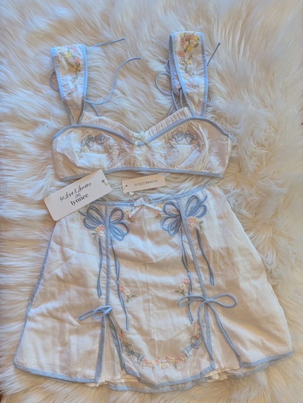 For Love & Lemons x Lynnee Baby Bows 2 Piece Matching Set